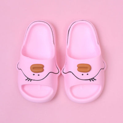 Cute Light Pink Animal Flat Slides Crocs And Slides Iluvlittlepeople 4 Years Rubber Light Pink