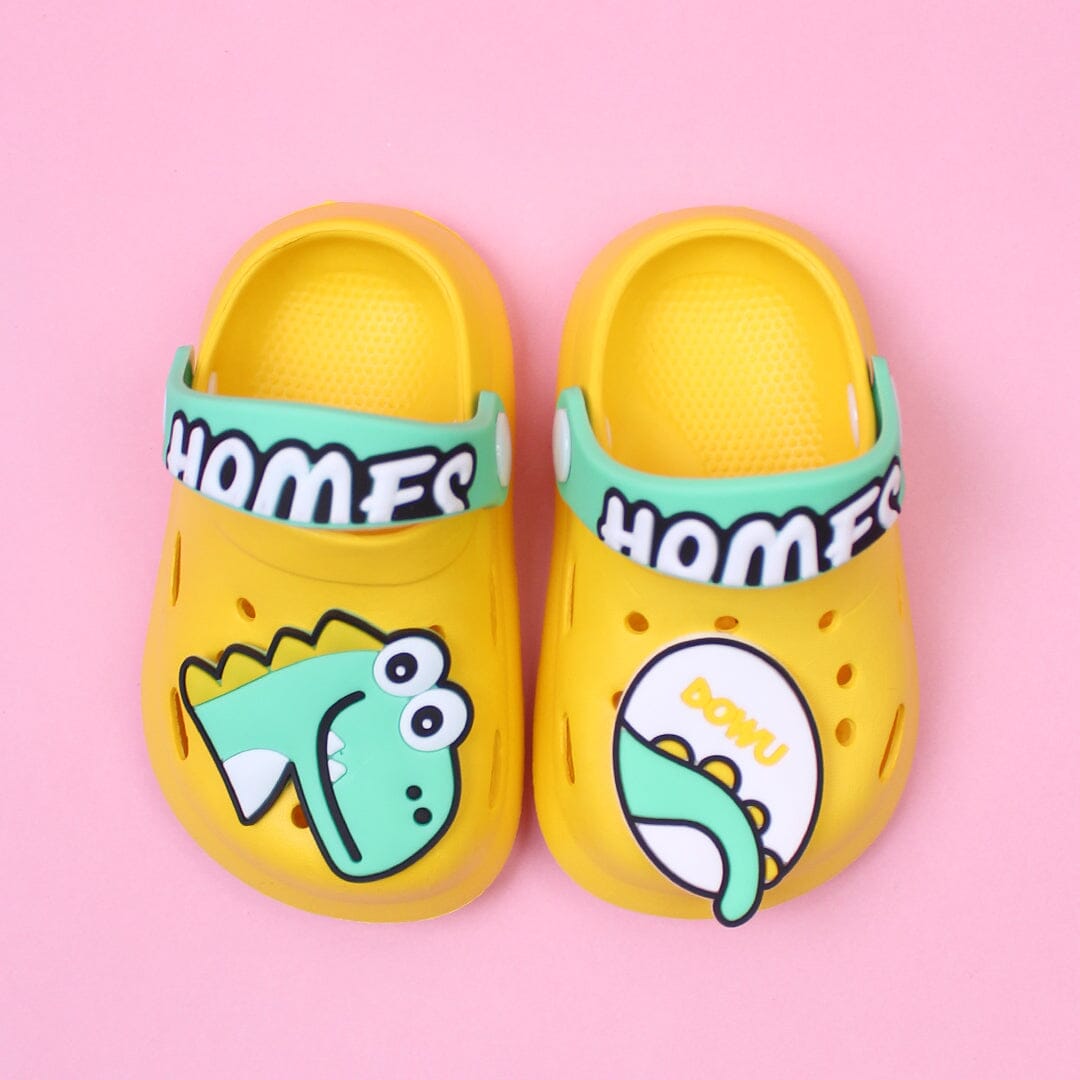 Cute Yellow Dino Crocs Crocs And Slides Iluvlittlepeople 12 Months Rubber Yellow
