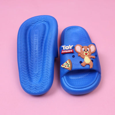 Tom & Jerry Dashing Blue Flat Slides Crocs And Slides Iluvlittlepeople 