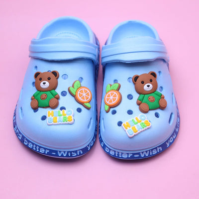 Cute Light Blue Hello Bears Kids Crocs Crocs And Slides Iluvlittlepeople 