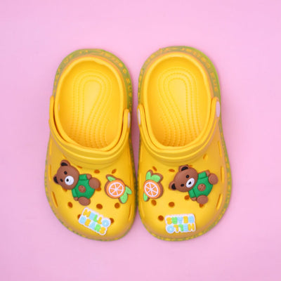 Attractive Yellow Hello Bears Kids Crocs Crocs And Slides Iluvlittlepeople 12 Months Rubber Yellow