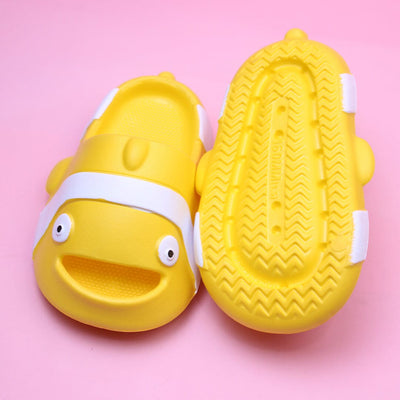 Cute Yellow Dolphin Kids Slides Crocs And Slides Iluvlittlepeople 