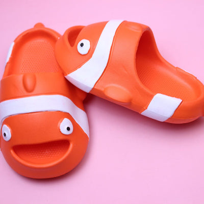 Cute Orange Dolphin Kids Slides Crocs And Slides Iluvlittlepeople 