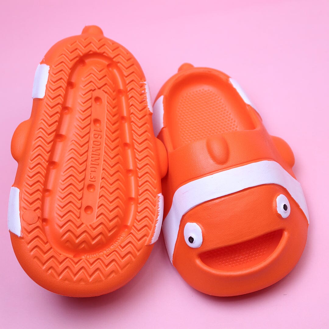 Cute Orange Dolphin Kids Slides Crocs And Slides Iluvlittlepeople 