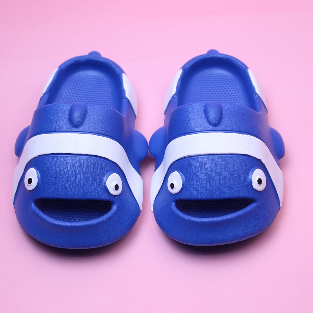 Cute Blue Dolphin Kids Slides Crocs And Slides Iluvlittlepeople 