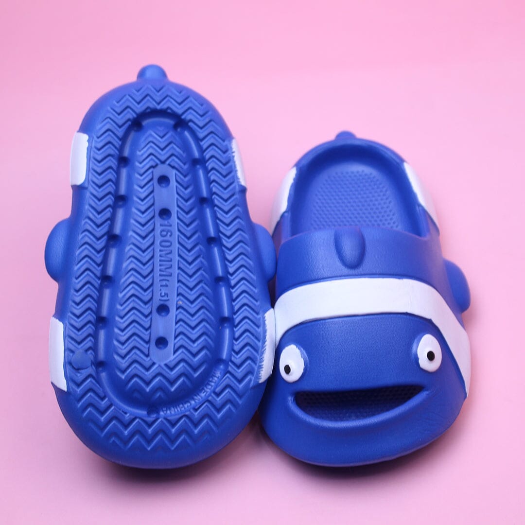 Cute Blue Dolphin Kids Slides Crocs And Slides Iluvlittlepeople 