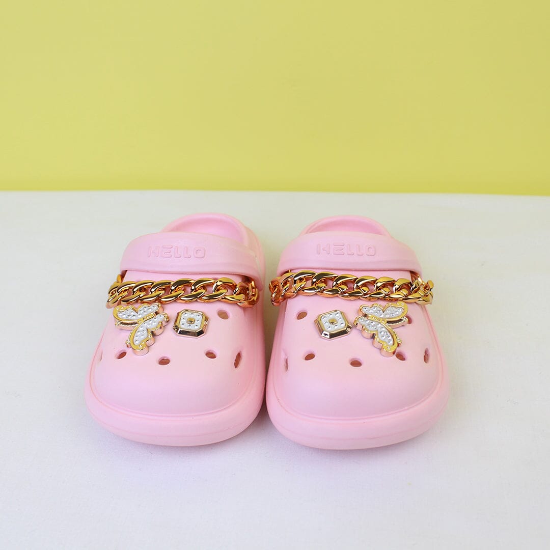 Dashing Pink Luxury Flat Sandals Crcs & Slides Iluvlittlepeople 