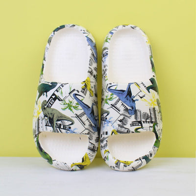 Attractive Off White Themed Flat Slides Iluvlittlepeople 42-43 Rubber Off White