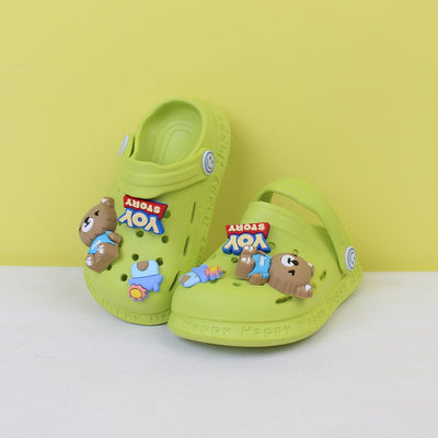 Attractive Green Themed Kids Clogs Clogs Iluvlittlepeople 18-19 Rubber Green