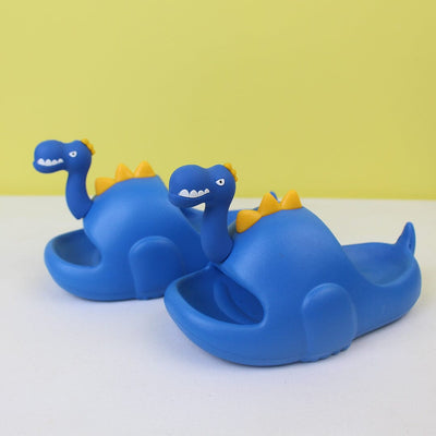 Attractive Blue Dino Flat Slides Crcs & Slides Iluvlittlepeople 