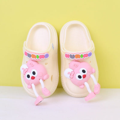 Attractive Funky Off White Flat Slides Slides Iluvlittlepeople 25-26 Rubber Off White