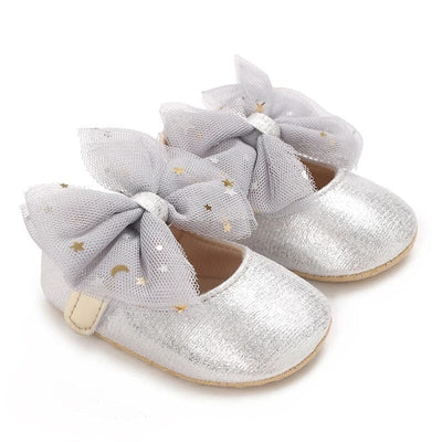 Stylish Silver Themed Baby Girl Shoes Shoes Iluvlittlepeople 6-9 Months Silver 