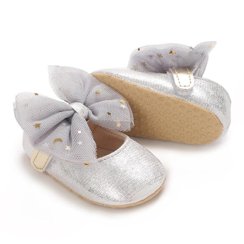 Stylish Silver Themed Baby Girl Shoes Shoes Iluvlittlepeople 