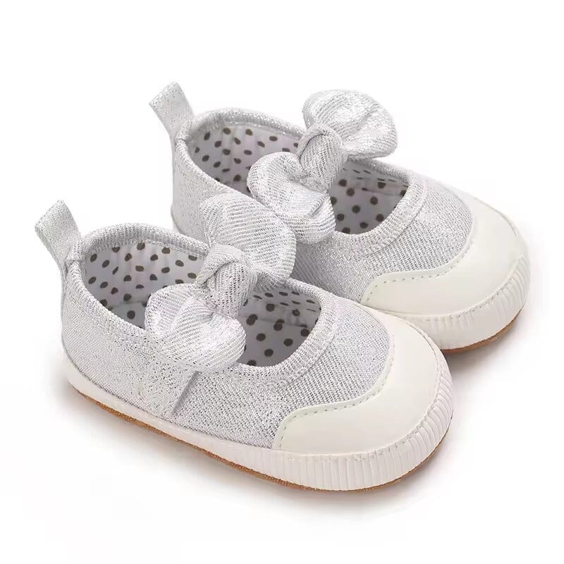 Stylish Silver Themed Baby Girl Shoes Shoes Iluvlittlepeople 6-9 Months Silver 