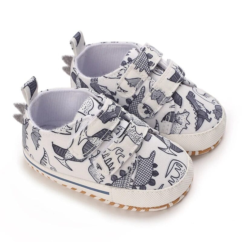 Attractive White Themed Baby Boy Shoes Shoes Iluvlittlepeople 6-9 Months White 