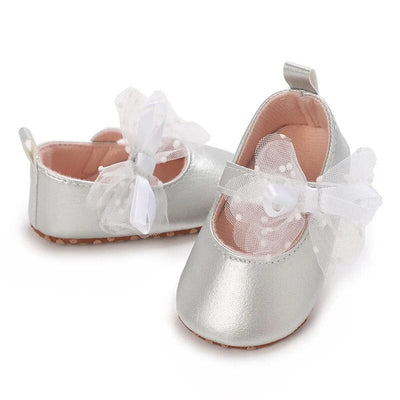 Stylish Silver Themed Baby Girl Shoes Shoes Iluvlittlepeople 