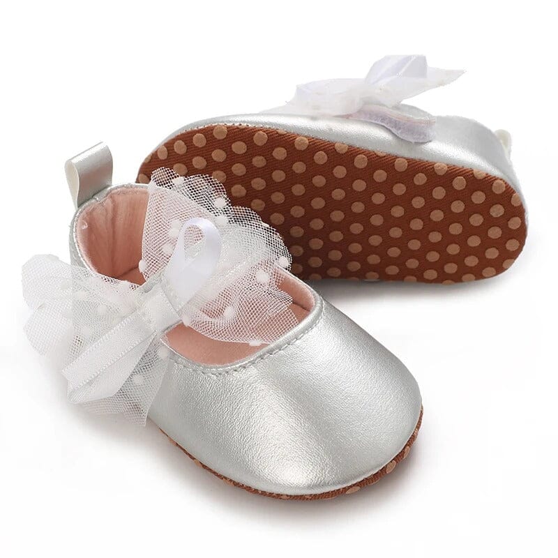 Stylish Silver Themed Baby Girl Shoes Shoes Iluvlittlepeople 