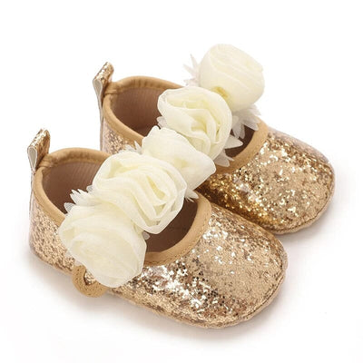 Stylish Gold Themed Baby Girl Shoes Shoes Iluvlittlepeople 6-9 Months Gold 