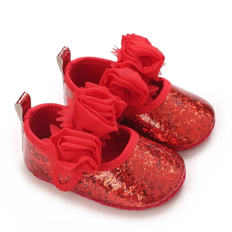 Stylish Red Themed Baby Girl Shoes Shoes Iluvlittlepeople 6-9 Months Red 