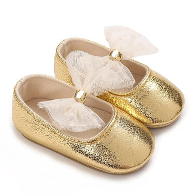 Stylish Gold Themed Baby Girl Shoes Shoes Iluvlittlepeople 6-9 Months Gold 