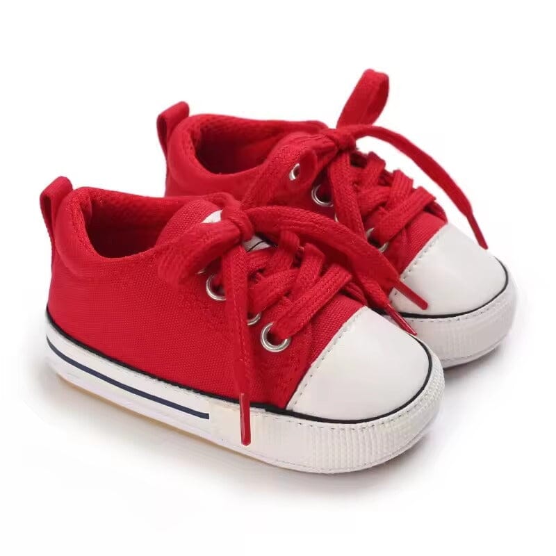 Attractive Red Themed Baby Boy Sneakers Sneakers Iluvlittlepeople 6-9 Months Red 