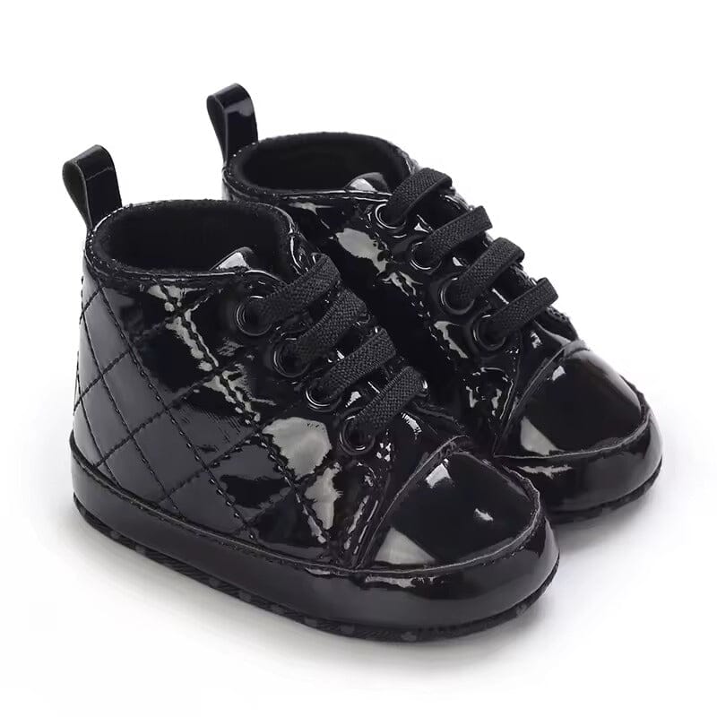 Attractive Black Themed Baby Boy Shoes Shoes Iluvlittlepeople 6-9 Months Black 