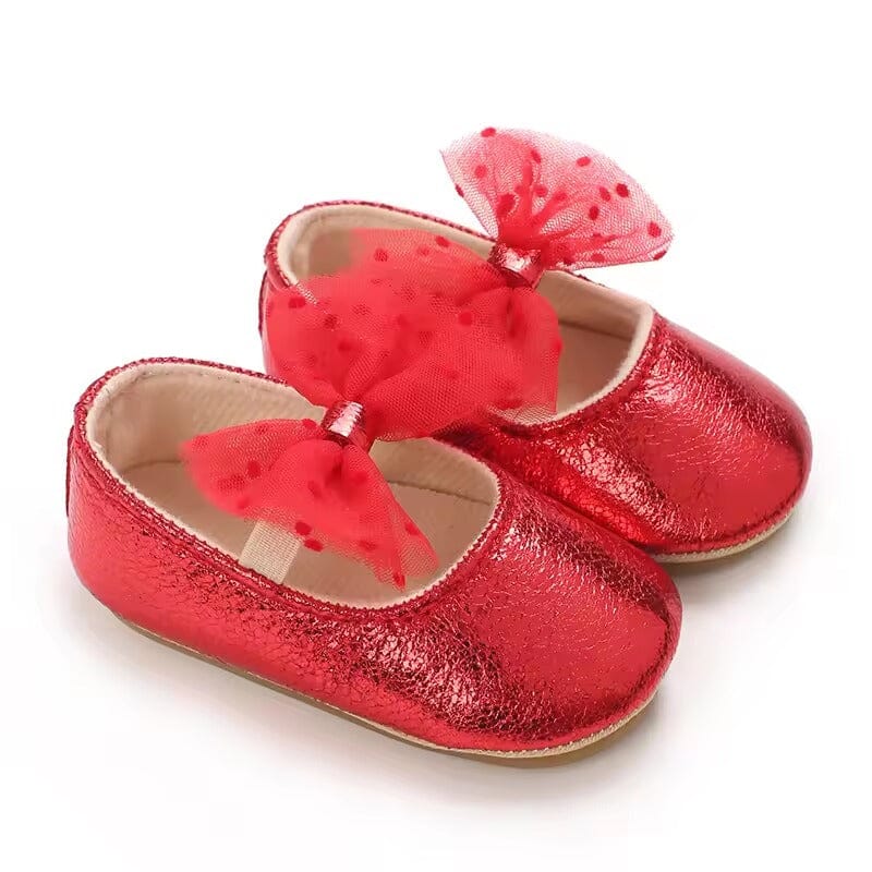 Stylish Red Themed Baby Girl Shoes Shoes Iluvlittlepeople 6-9 Months Red 