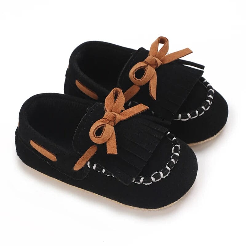 Attractive Black Themed Baby Boy Shoes Shoes Iluvlittlepeople 6-9 Months Black 