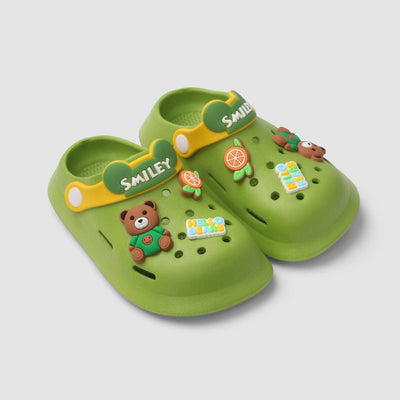 Trendy Green Themed Kids Clogs Clogs Iluvlittlepeople 16N Rubber Green
