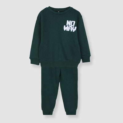 Stylish Cozy Green Themed Tracksuit For Boys Tracksuit Iluvlittlepeople 5-6 Years Green Winter