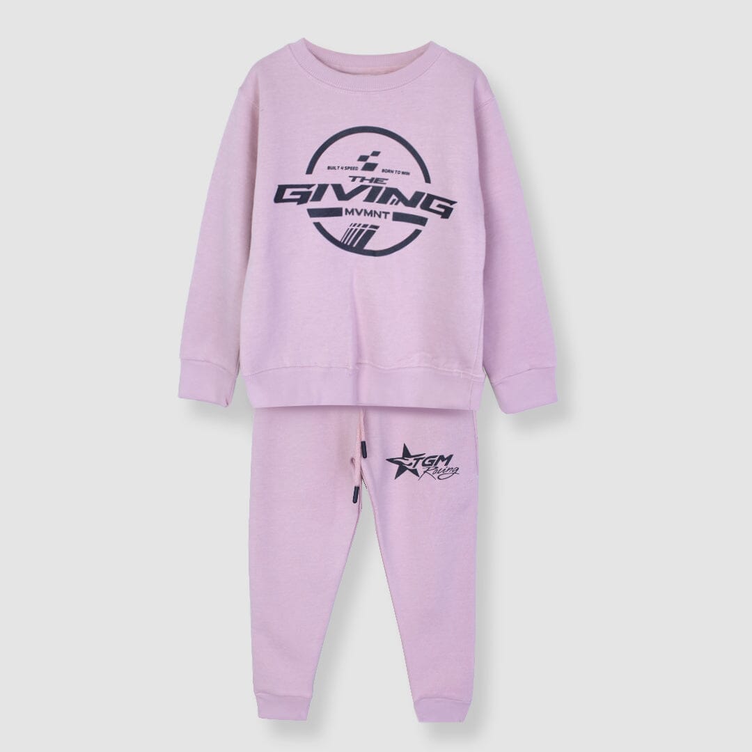 Stylish Cozy Baby Pink Themed Tracksuit For Girls Tracksuit Iluvlittlepeople 5-6 Years Pink Winter