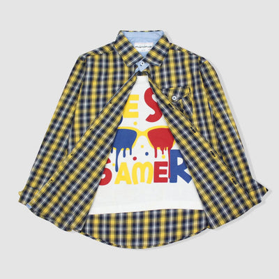 Decent Style Yellow Themed Boys Casual Shirt Casual Shirt Iluvlittlepeople 18-24 Months Yellow Winter