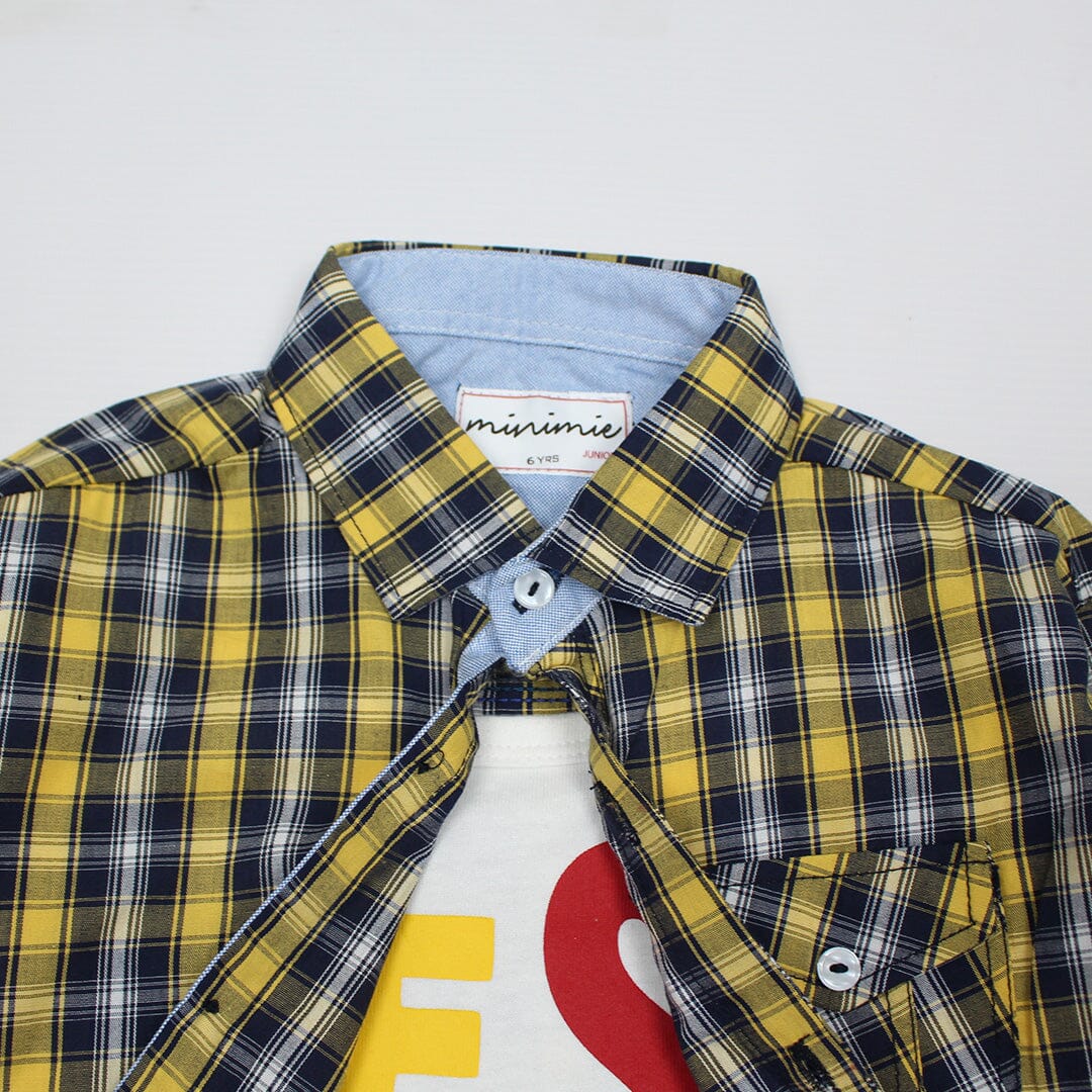 Decent Style Yellow Themed Boys Casual Shirt Casual Shirt Iluvlittlepeople 