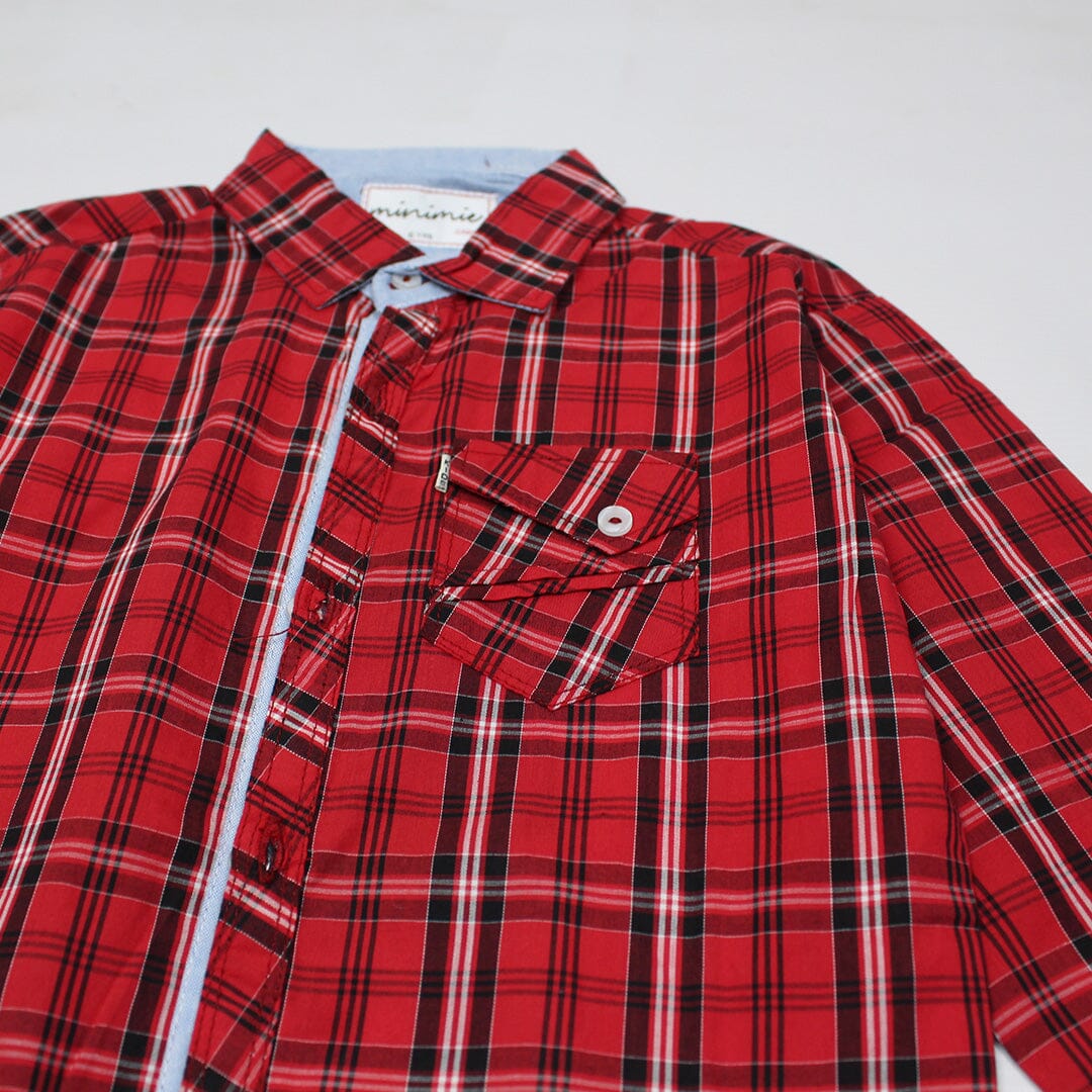 Decent Style Red Themed Boys Casual Shirt Casual Shirt Iluvlittlepeople 