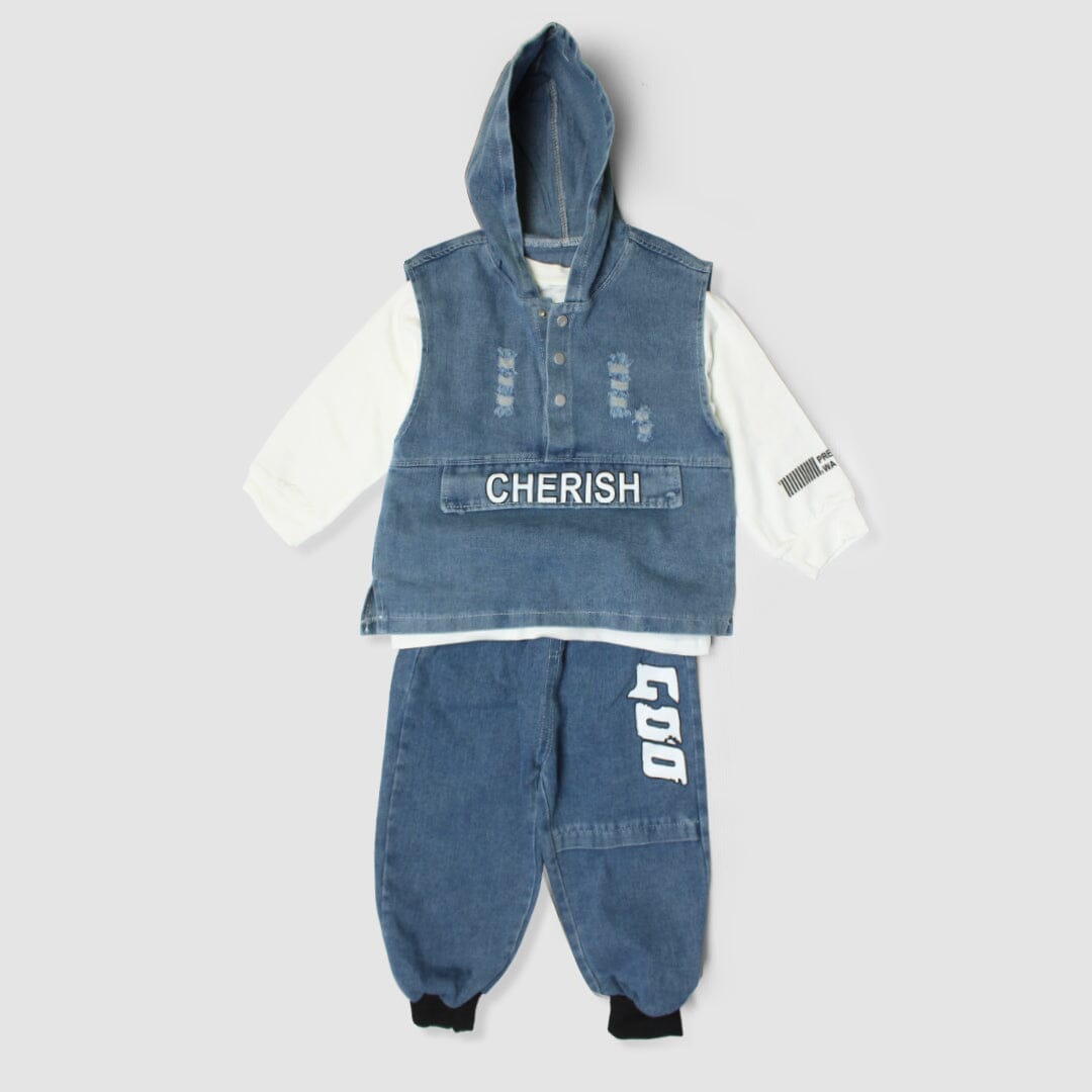 3Pc Cherish Blue Themed For Boys 3Pc Boys Iluvlittlepeople 9-18 Months Winter Blue