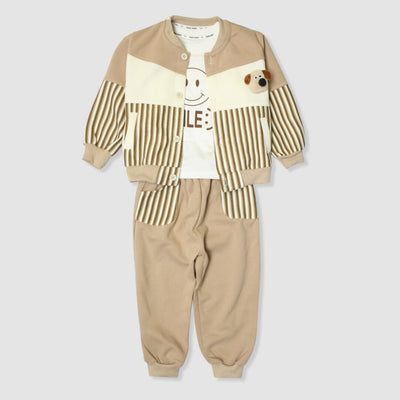 3Pc Decent & Comfy Brown Themed For Boys 3Pc Boys Iluvlittlepeople 9-18 Months Winter Brown