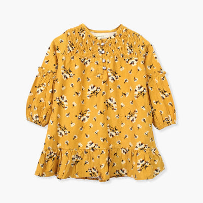 Stylish Yellow Themed Cute Princess Kurti Kurti Iluvlittlepeople 