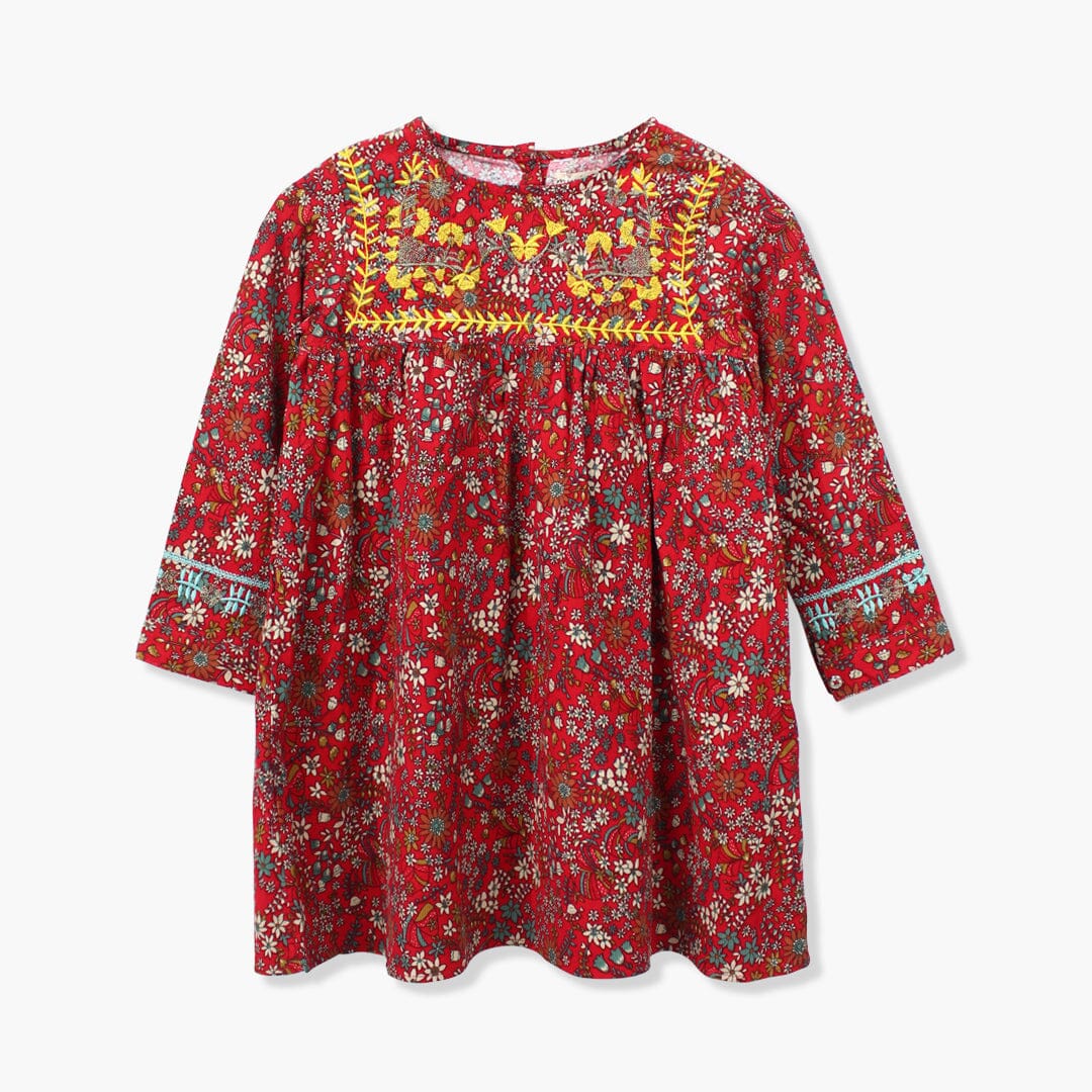 Delighted Red Themed Cute Princess Kurti Kurti Iluvlittlepeople 3-4 Years Red Winter