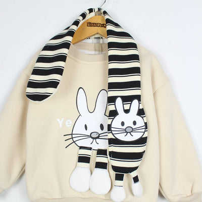 2Pc Comfy Rabbit Off White Themed For Kids 2Pc Set Iluvlittlepeople 