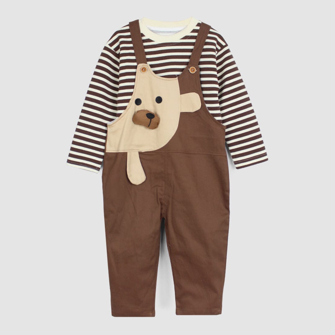 2Pc Comfy Brown Themed For Kids 2Pc Set Iluvlittlepeople 12-18 Months Winter Brown