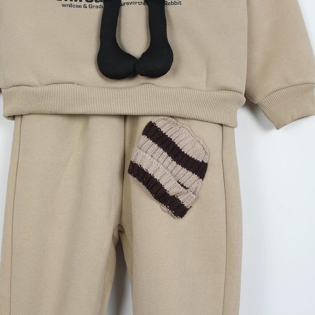 2Pc Comfy & Cozy Beige Themed For Kids 2Pc Set Iluvlittlepeople 