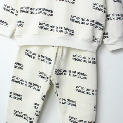 2Pc Comfy & Cozy Off White Themed For Kids 2Pc Set Iluvlittlepeople 