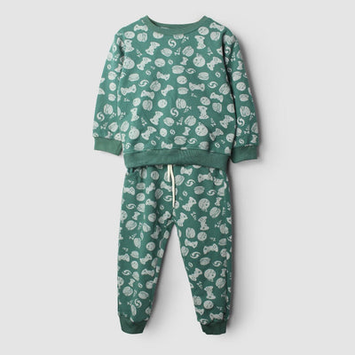 2Pc Dashing Green Themed For Kids