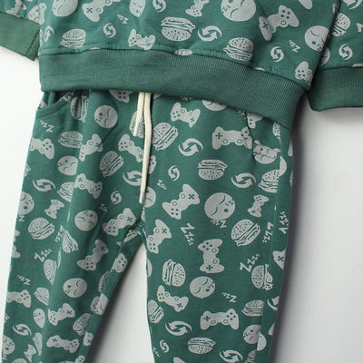 2Pc Dashing Green Themed For Kids