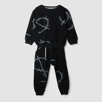 2Pc Dashing Black Themed For Kids