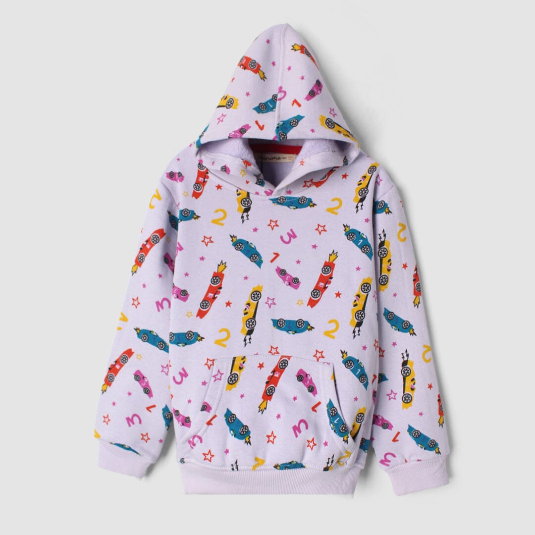 Elegant Purple Themed Kids Hoodie Hoodie Iluvlittlepeople 6-9 Months Purple Winter