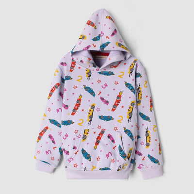 Elegant Purple Themed Kids Hoodie Hoodie Iluvlittlepeople 6-9 Months Purple Winter