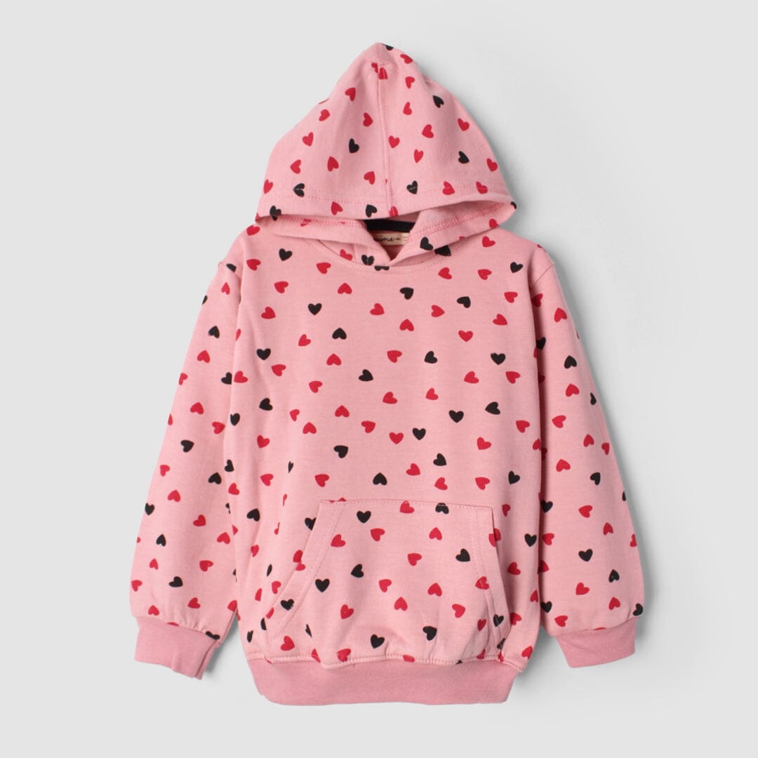 Sweet Pink Themed Girls Hoodie Hoodie Iluvlittlepeople 6-9 Months Pink Winter