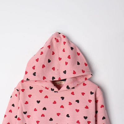 Sweet Pink Themed Girls Hoodie Hoodie Iluvlittlepeople 