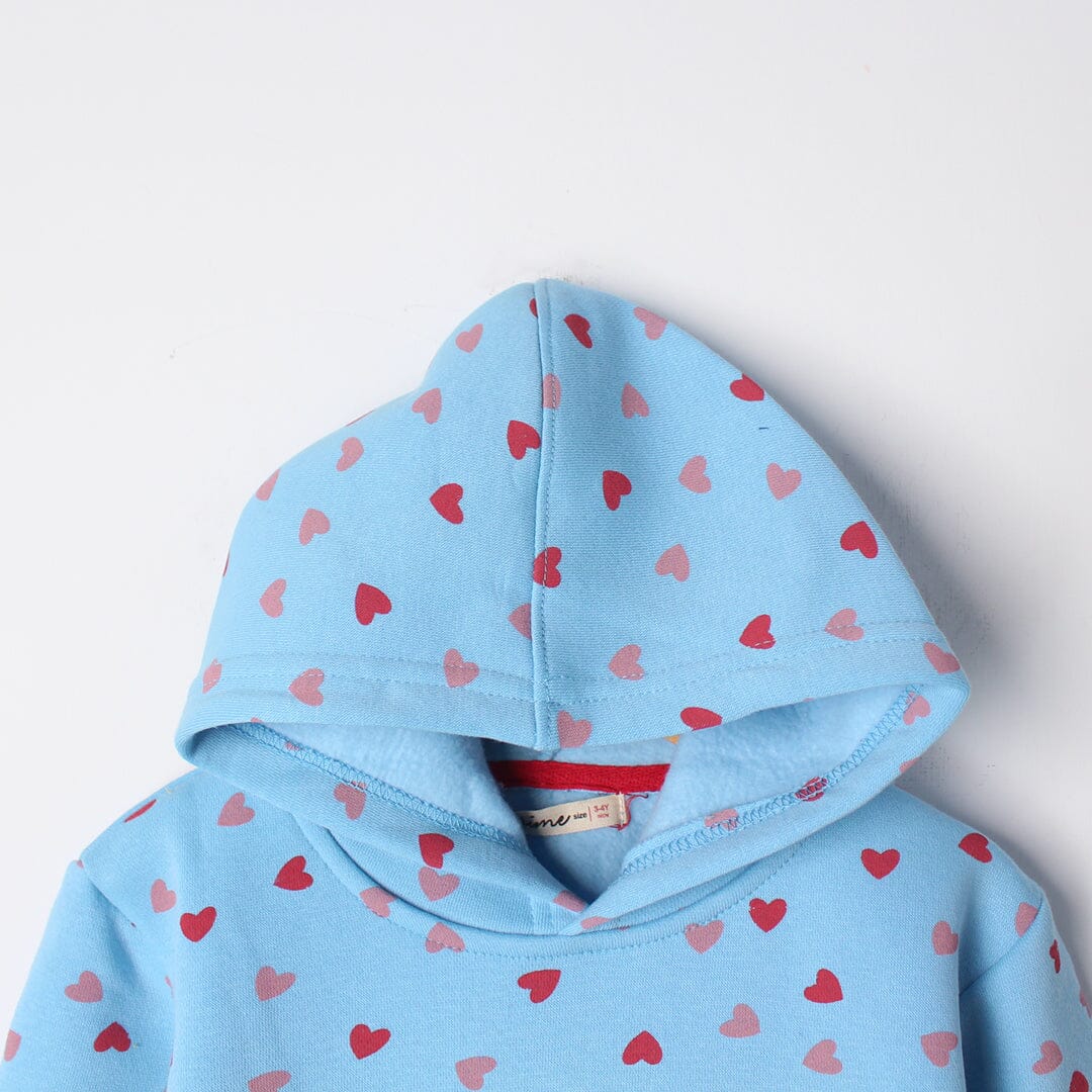 Pure Aqua Themed Kids Hoodie Hoodie Iluvlittlepeople 